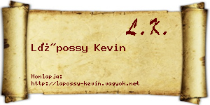 Lápossy Kevin névjegykártya